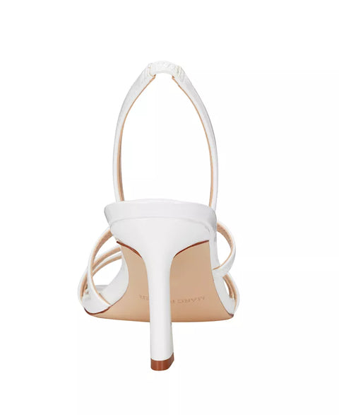 Marc Fisher Women's White Nalina Strappy Slingback Stiletto Sandals | Marc Fisher In Lebanon