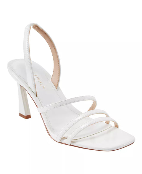 Marc Fisher Women's White Nalina Strappy Slingback Stiletto Sandals | Marc Fisher In Lebanon