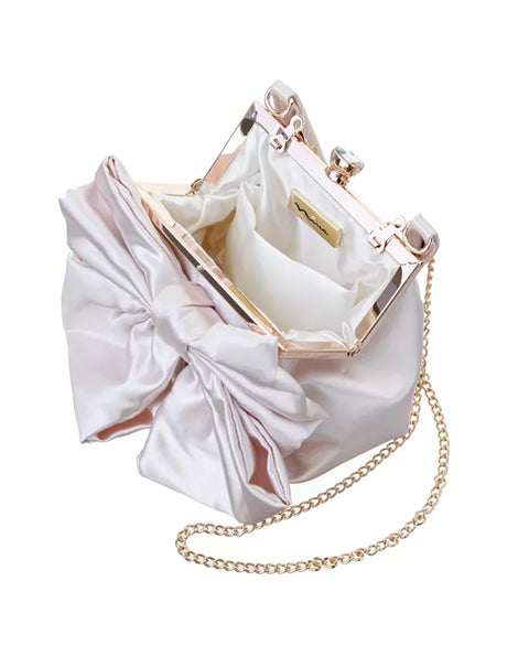Nina Women's Off White Small Bow Frame Crossbody Handbag | Nina In Lebanon
