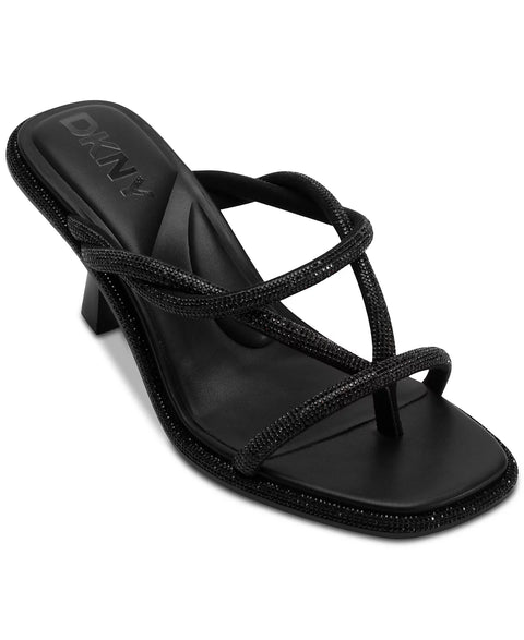 DKNY Women's Black Rabun Stones Dress Sandals | DKNY In Lebanon