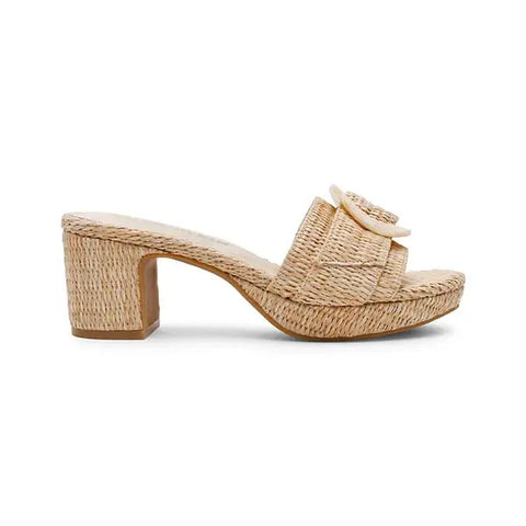 Anne Klein Women's Beige Pepper Buckle Platform Block Heeled Sandals |  Anne Klein in Lebanon