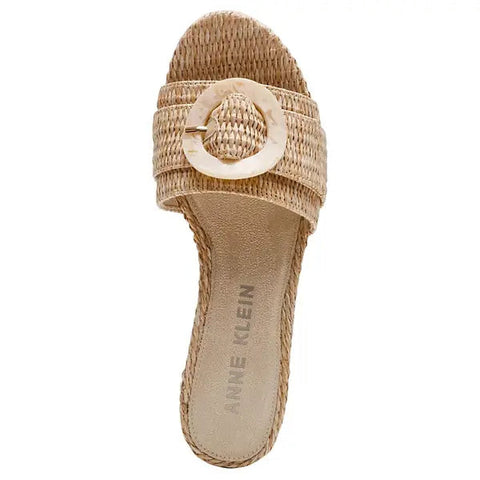 Anne Klein Women's Beige Pepper Buckle Platform Block Heeled Sandals |  Anne Klein in Lebanon
