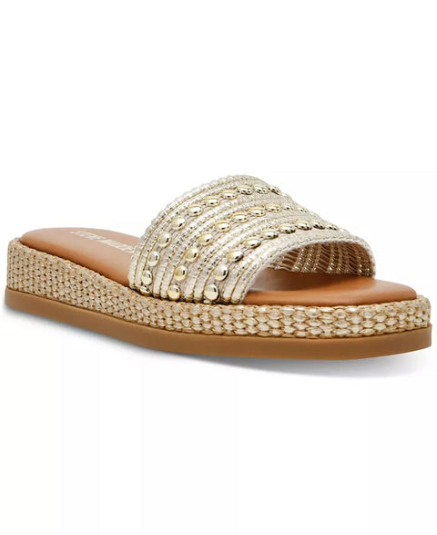 Steve Madden Women's Gold Boardwalk Espadrille Slide Slipper |Steve Madden In Lebanon