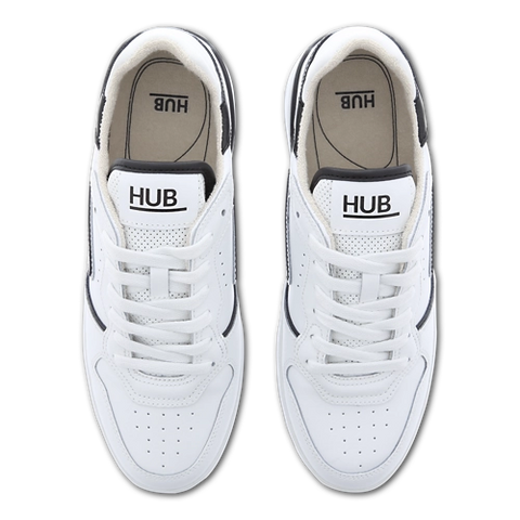 Hub Men's White & Black Smash Homme Chaussures Sneaker| Hub In Lebanon