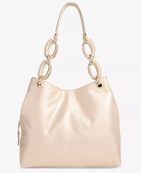 I.N.C. International Concepts Women's Beige Khaki Trippii Champagne Pearlized Tote Bag| I.N.C. International Concepts in Lebanon