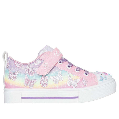 Skechers Baby Girl's Pink Twinkle Toe Ombre Flutter Sneakers   | Skechers  in Lebanon