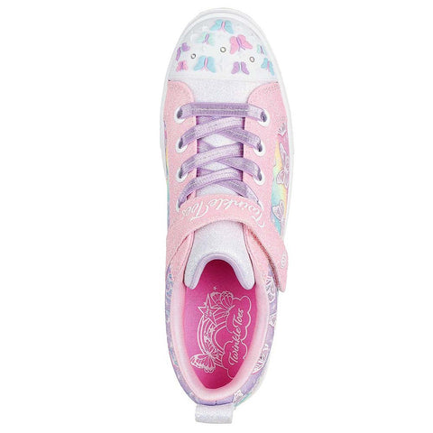 Skechers Baby Girl's Pink Twinkle Toe Ombre Flutter Sneakers   | Skechers  in Lebanon