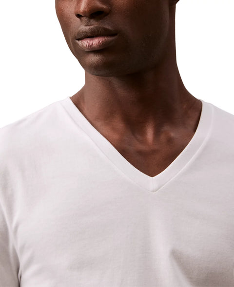 Calvin Klein Men's White 3-Pack Cotton Classics V-Neck T-Shirts | Calvin Klein In Lebanon