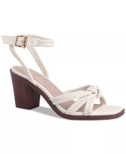 Giani Bernini Women's White Linen Renaee Block Heel Woven Strappy Dress Sandals |   Giani Bernini in Lebanon