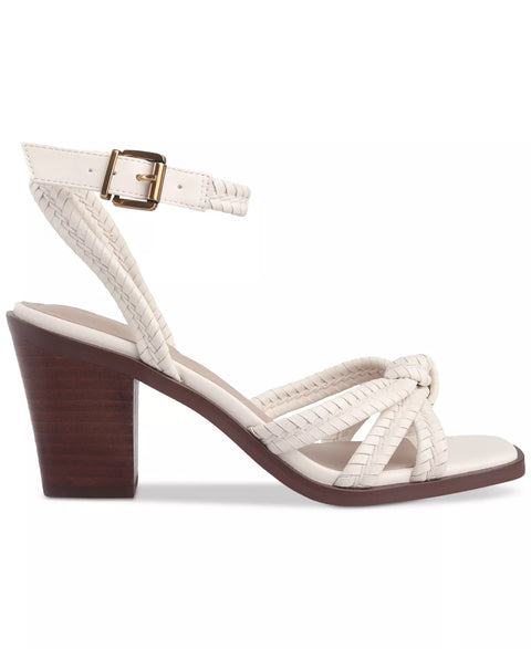 Giani Bernini Women's White Linen Renaee Block Heel Woven Strappy Dress Sandals |   Giani Bernini in Lebanon