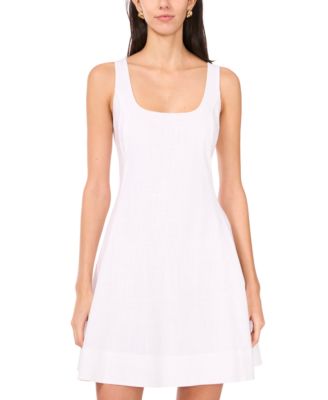 1.State Women's White Scoop Neck Full Circle Sleeveless Dress|1.State In Lebanon