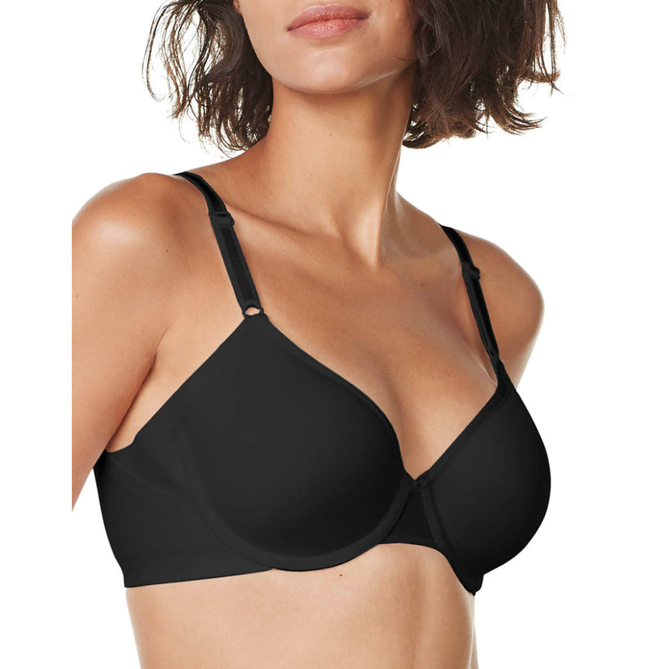 Warner's Women's Black No Side Effects Lightweight Back Smoother Bra