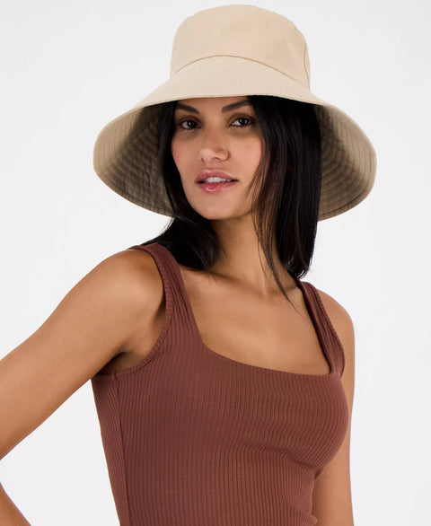 Giani Bernini Women's Beige Oversized-Brim Gardening Bucket Hat | Giani Bernini In Lebanon