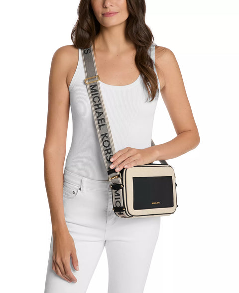 Michael Kors Women's Black/Beige Maeve Small East West Pocket Crossbody | Michael Kors In Lebanon