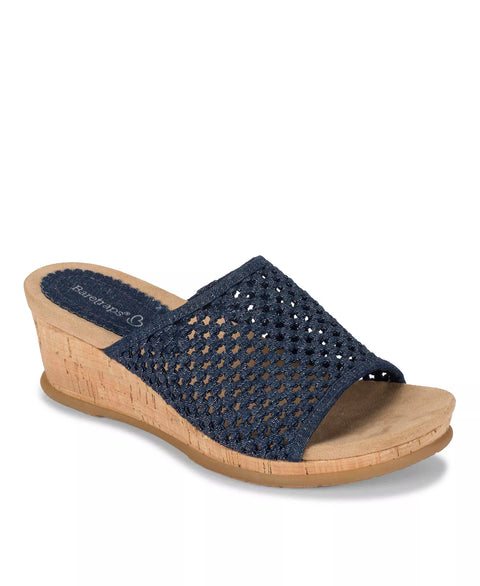 Baretraps Women's Blue  Flossey Wedge Heeled Sandals |   Baretraps in Lebanon