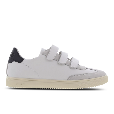 Clae Women's White & Navy Deane Strap Sneakers | Clae In Lebanon