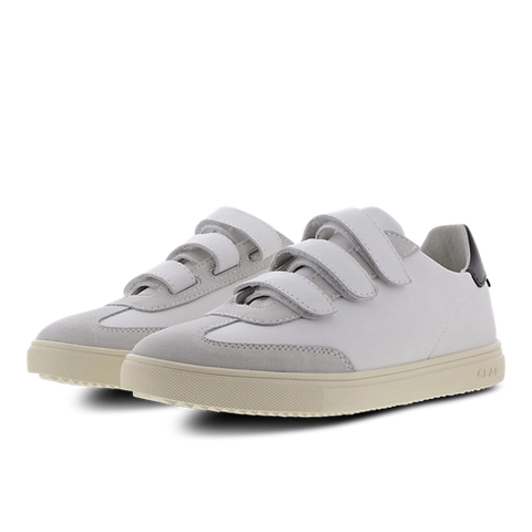 Clae Women's White & Navy Deane Strap Sneakers | Clae In Lebanon