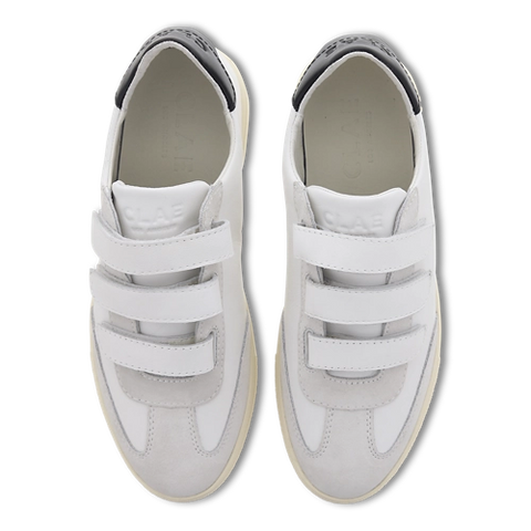 Clae Women's White & Navy Deane Strap Sneakers | Clae In Lebanon