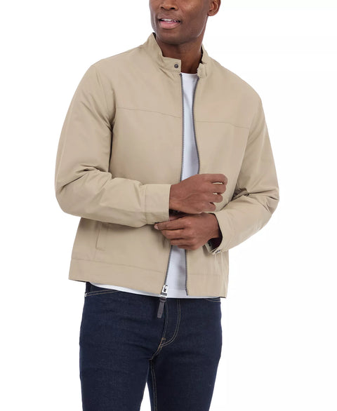 Michael Kors Men's Khaki Lightweight Moto Jacket | Michael Kors In Lebanon