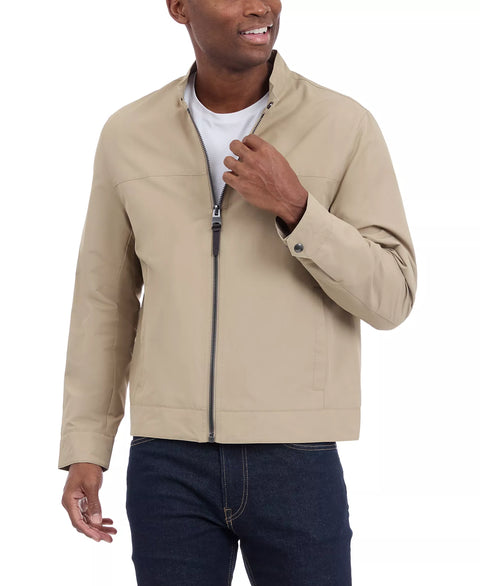 Michael Kors Men's Khaki Lightweight Moto Jacket | Michael Kors In Lebanon