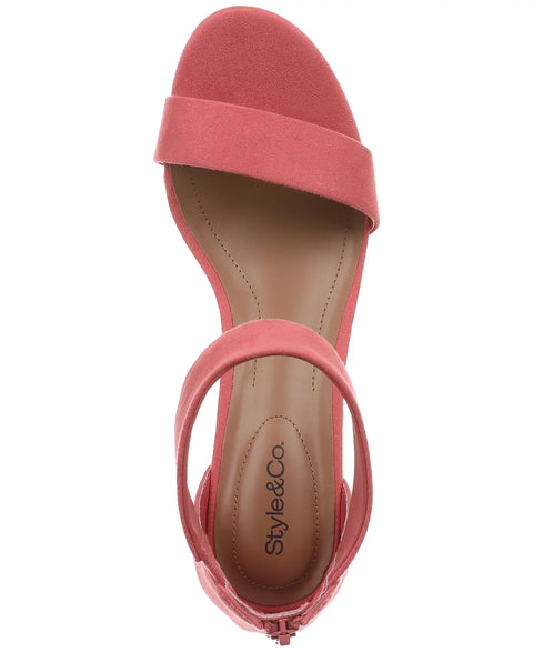 Style & Co Women's Red Granit Paycee Two-Piece Dress Sandals | Style & Co In Lebanon