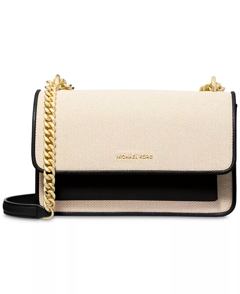 Michael Kors Women's Black & Beige Claire Small Shoulder Bag|Michael Kors In Lebanon