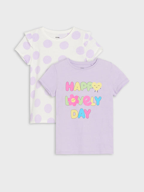 Sinsay Girl's Violet T-shirts 2 Pack | Sinsay In Lebanon