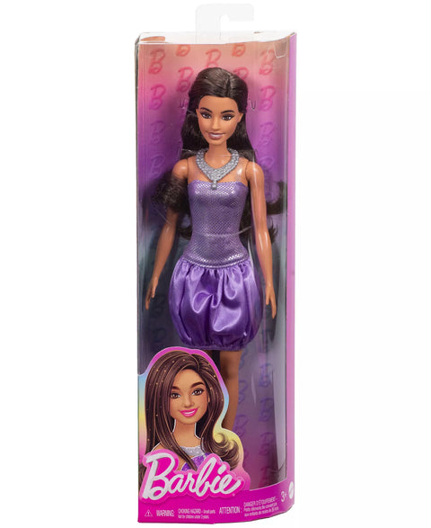 Barbie Fashionistas Doll 234 In Sequined Purple Dress & Silvery Accessories | Barbie In Lebanon