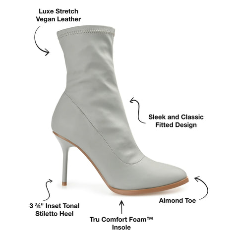 Journee Collection Women's Grey Gizzel Stiletto Boots | Journee Collection In Lebanon