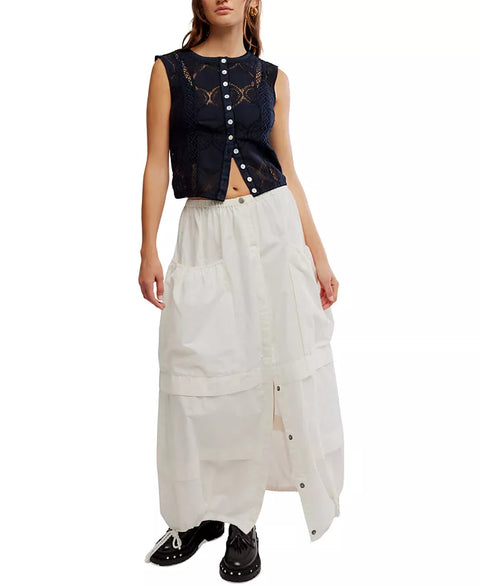 Free People Women's White Eloise Cotton Maxi Skirt | Free People In Lebanon