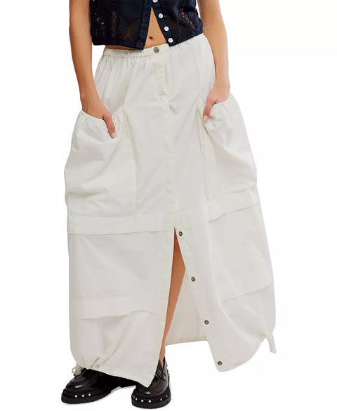 Free People Women's White Eloise Cotton Maxi Skirt | Free People In Lebanon