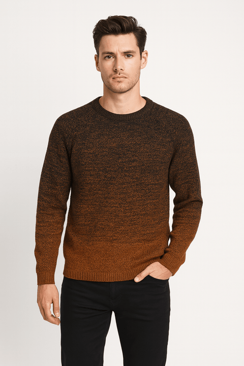 Manguun Men's Brown Crew Neck Sweater | Manguun In Lebanon