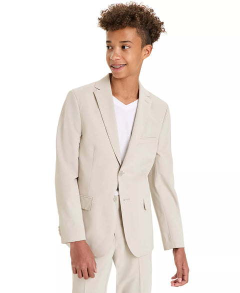 Kenneth Cole Reaction Boy's Beige Slim-Fit Tech Stretch 2 piece Suit | Kenneth Cole Reaction In Lebanon