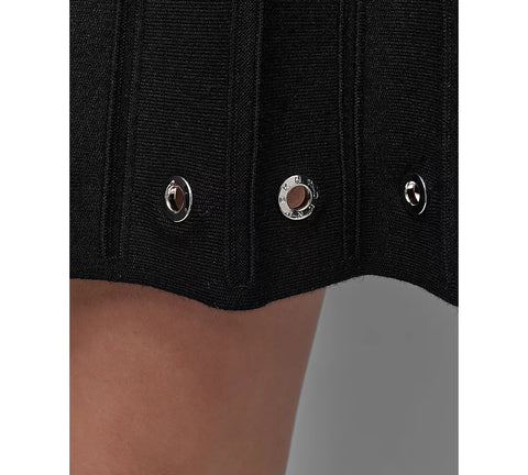 DKNY Women's Black Knit Grommet Skirt | DKNY In Lebanon