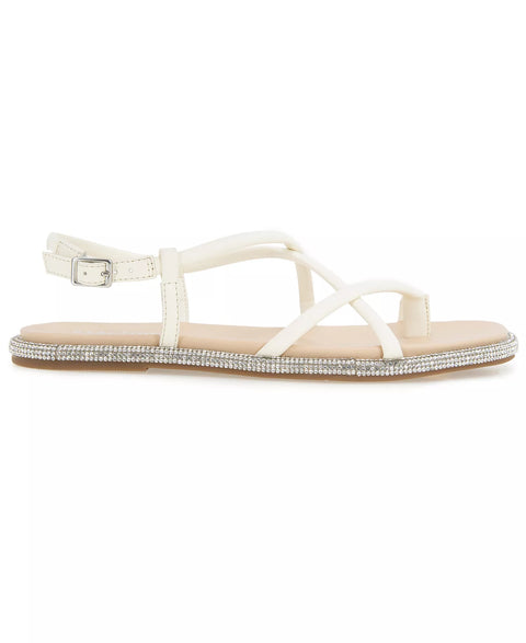 Kenneth Cole Reaction Women's Cream Waltz Strappy Square Toe Flat Sandals | Kenneth Cole Reaction in Lebanon