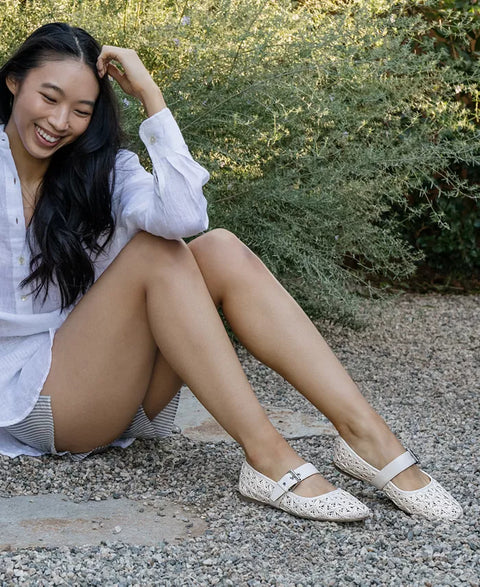 Dolce Vita Women's Cream Mellie Woven Buckle Mary Jane Flats |Dolce Vita In Lebanon