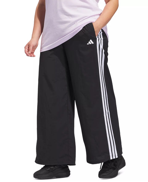 Adidas Women's Black 3-Stripe Plus Size Trim Woven Track Pants | Adidas In Lebanon