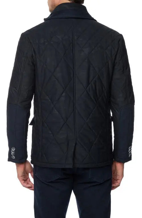 Robert Graham Men's Black The Jetset V Quilted Nylon Jacket|Robert Graham In Lebanon