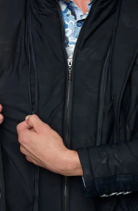 Robert Graham Men's Black The Jetset V Quilted Nylon Jacket|Robert Graham In Lebanon