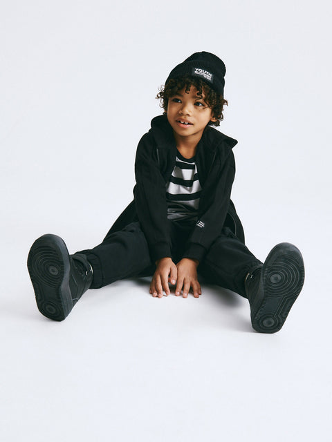 Reserved Boy's Black Kangaroo Pocket Hooded Jacket | Reserved In Lebanon