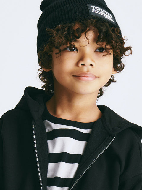 Reserved Boy's Black Kangaroo Pocket Hooded Jacket | Reserved In Lebanon