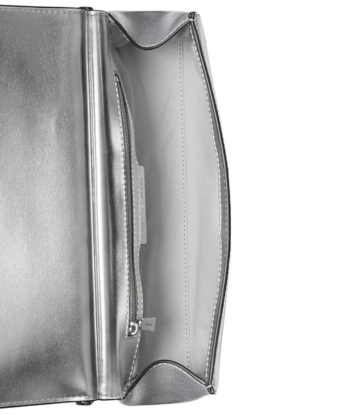 Michael Kors Women's Silver Carmine Small Leather East West Clutch | Michael Kors In Lebanon