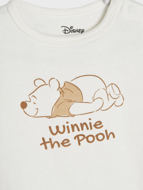 Sinsay Baby Girl's Off White Winnie The Pooh Short Sleeve Bodysuit|Sinsay In Lebanon