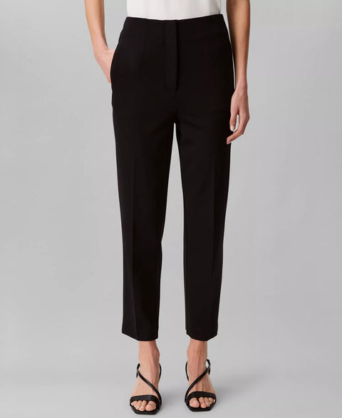 Calvin Klein Women's Black Ponte Cropped Straight-Leg Pants | Calvin Klein In Lebanon