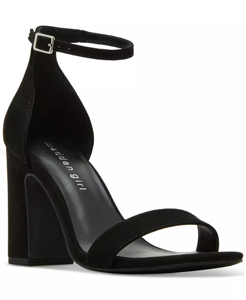 Madden Girl Women's Black Sasha Two-Piece Block-Heel Dress Sandals | Madden Girl In Lebanon
