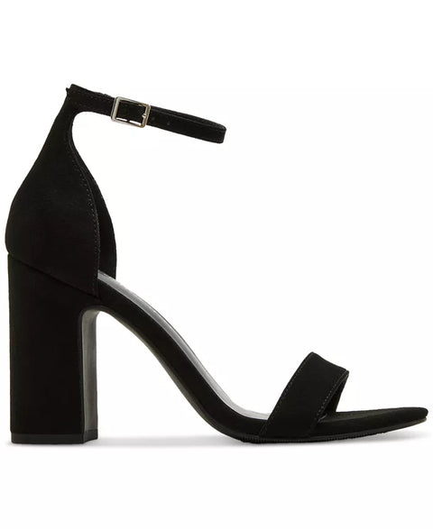 Madden Girl Women's Black Sasha Two-Piece Block-Heel Dress Sandals | Madden Girl In Lebanon