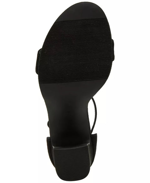 Madden Girl Women's Black Sasha Two-Piece Block-Heel Dress Sandals | Madden Girl In Lebanon