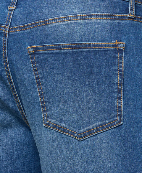 Lazer Men's Blue Arden Slim-Fit Stretch Denim Shorts |Lazer In Lebanon