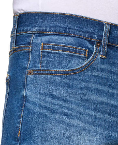 Lazer Men's Blue Arden Slim-Fit Stretch Denim Shorts |Lazer In Lebanon