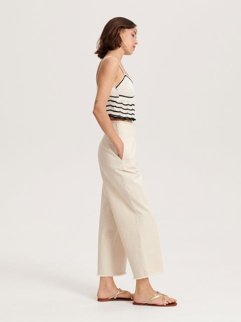 Reserved Women's Beige High Rise Jeans | Reserved In Lebanon